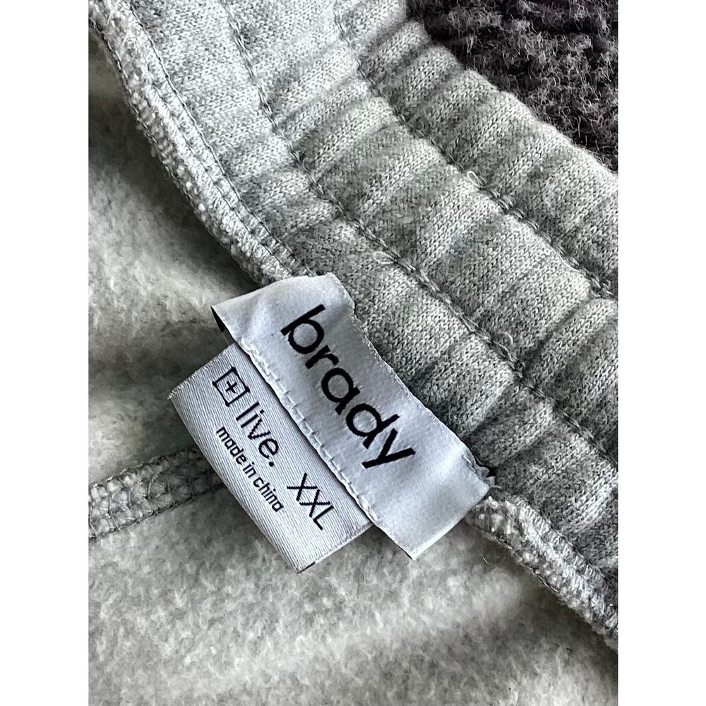 Brady Mens Drawstring Pockets Wordmark Fleece Sweat Shorts Heather Gray Size XXL - Picture 6 of 10